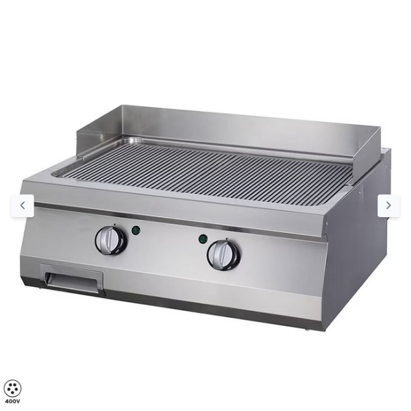  Βαρέως τύπου σχάρα Grooved Chrome - Ηλεκτρική - Διπλή μονάδα - 70cm Deep